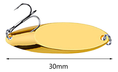 5 Uds Cucharas De Pesca Verticales Con Ganchos Oro 1.5g