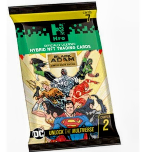 Cartas Colecionáveis Nft Hro Dc Black Adam - Flowpack