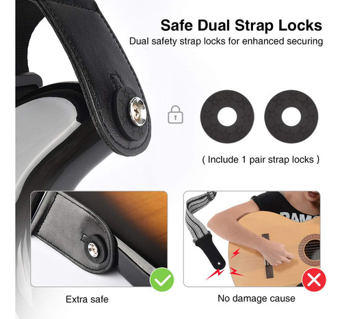 Correa Para Bajo Lekato Electric & Bass Ajustable De 96 A 12