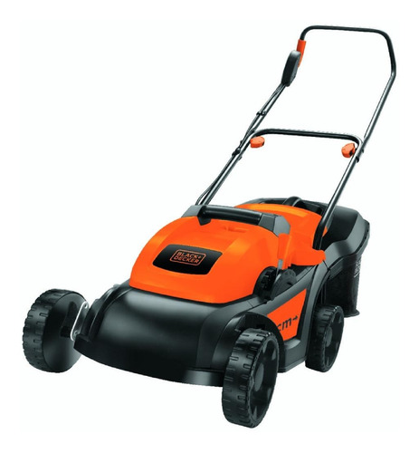 Cortadora de pasto eléctrica Black+Decker GR3800 con bolsa recolectora de 1600W y 220V color naranja/negro