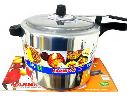 Panela Marmicoc De Pressão 10 Litros Cor Alumínio