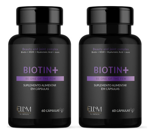 Biotina Vitamina 120 Capsulas Cabelo E Unha Nutrientes Ellym Sabor Sem Sabor