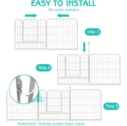 Corral Para Mascotas Jaula Perros Gato Valla Metal 120×60cm