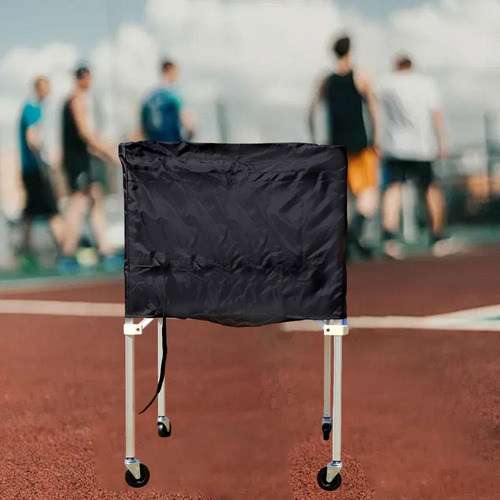 Carrito Rodante Para Pelotas Deportivas Con Bolsa, Negro