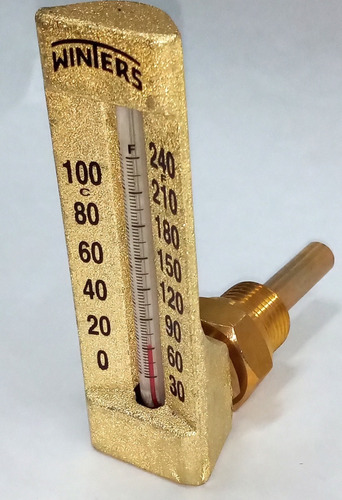 Termómetro De Columna Angular P/cañerías 0 A + 115°c.winters