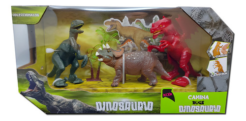 Set Dinosaurios X3 Chicos 7095 Raptor Triceratops Dragón Cta