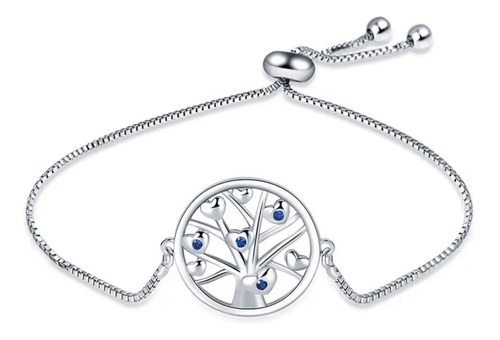 Pulsera Árbol De La Vida Ajustable De Plata S925 +bolsa+paño