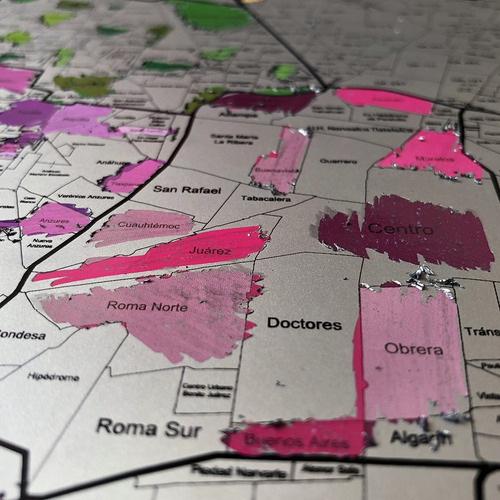 Mapa Rascable Con Todas Las Colonias De La Cdmx