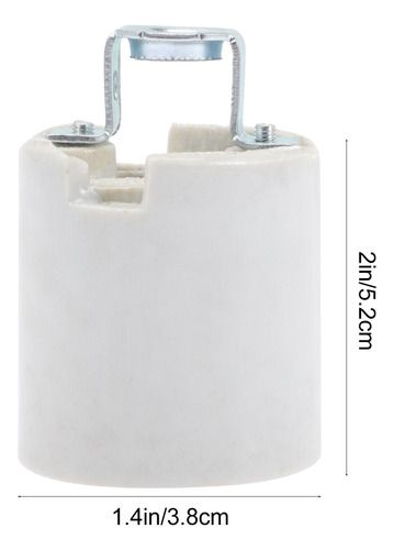 Suporte De Lâmpada De Cerâmica E27 Bulb, Teto, 4 Unidades