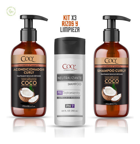 X3 Shampoo Neutro+ Sh Y Acondicionador Nutricion Curly 750ml