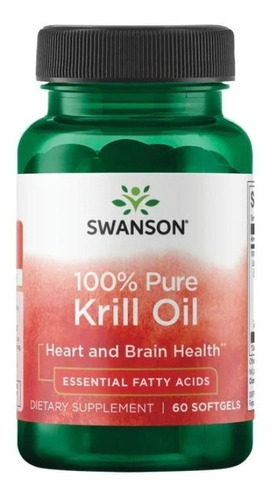Swanson Red Krill Oil Omega 3 Aceite De Krill 500mg 60caps