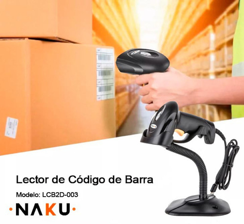 Lector De Código De Barras Con Soporte Naku 2d Modelo Lcb2d-003 Usb Imager Area