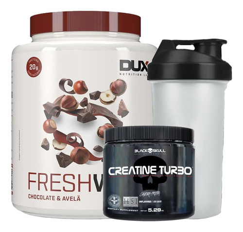 Fresh Whey Chocolate Belga E Avela + Creatina + Brinde Dux