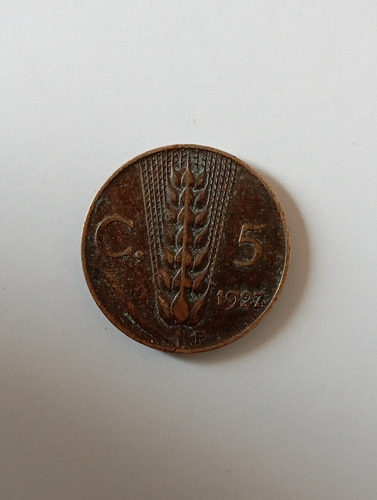 Moneda Italia 5 Céntimos 1927 Victorio Emanuele (&683 (Usado)