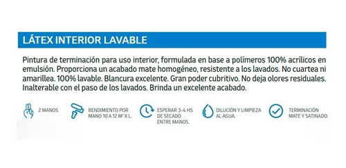 Imagen 4 de 10 de Latex Blanco Interior Lavable Premium 20lts Envio Gratis