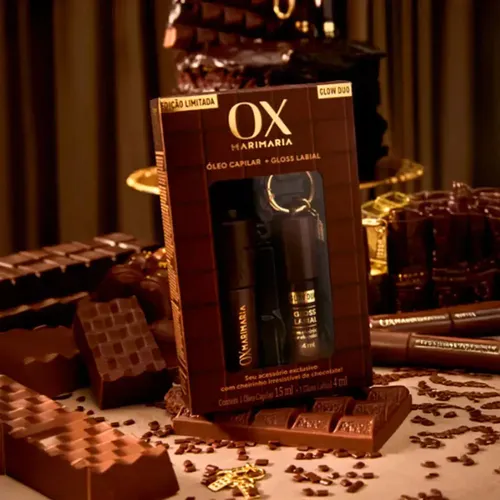 Kit Ox Mari Maria Óleo Capilar 15ml + Gloss Líquido Labial C