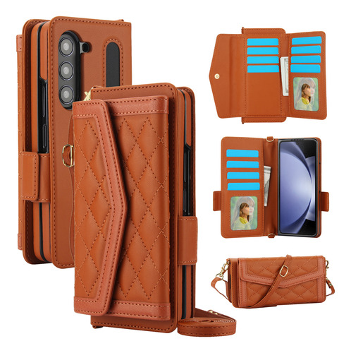 Funda Con Bandeja Bolígrafo Plegable Para Samsung Zfold6/5/4