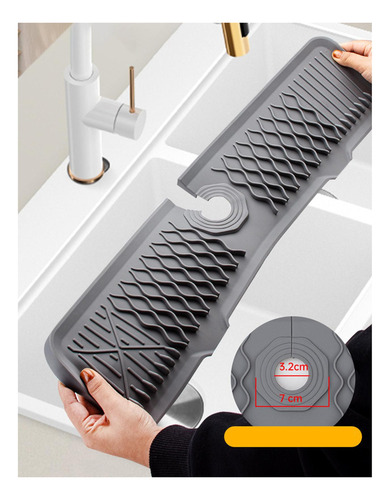 2 Uds Tapete De Silicona Para Grifo De Fregadero Plegable