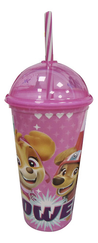 Vaso Plástico Milk Shake Paw Patrol Diseños Surtidos 500 Ml Color Rosa