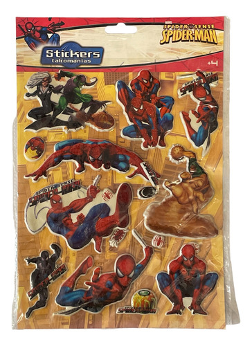 Stickers Calcomanias Vintage 2011 Spiderman El Hombre Araña (Usado)