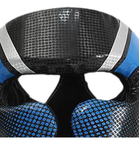 Casco De Boxeo, Protección Facial Completa, Equipo Azul M