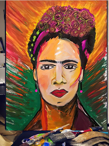 Imagen 3 de 10 de Cuadros-frida Kahlo 6,decorativo,95x60cm-16k Resolución