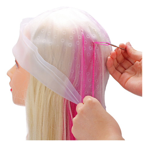 Gorro De Silicona Para Teñir El Cabello Con Gancho, Herramie