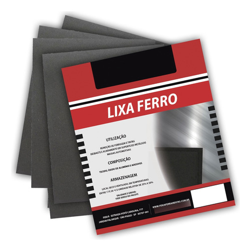 Lixa Ferro Aço 100 Remove Tinta Ferrugem De Metal 1 Un