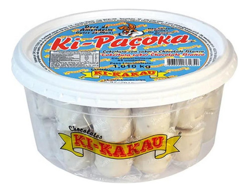 Paçoca Coberta De Chocolate Branco Ki Kakau Pote C/50unid