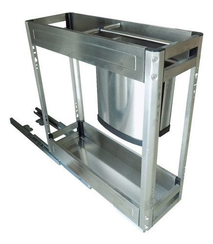 Condimentero Organizador 15cm Acero Inox. 2 Niveles Bari