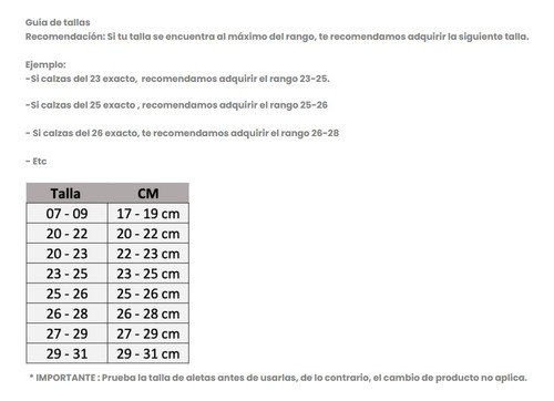 Aleta Corta Hule Negra Escualo Talla 27-29