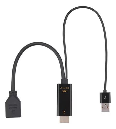 Adaptador Hdmi Com Usb 2.0 Para Displayport 4k Full Hd 1080p