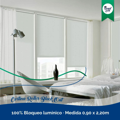 Cortina Roller Black Out Standard 100% Oscuridad 090 X 220cm