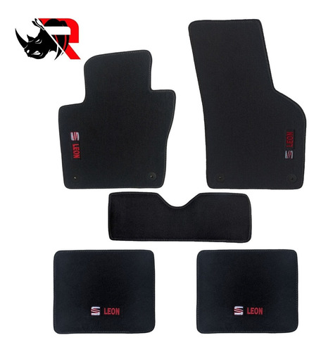 Imagen 1 de 5 de Tapetes Compatibles Con Leon Seat Fr Rojo - Negro -blanco