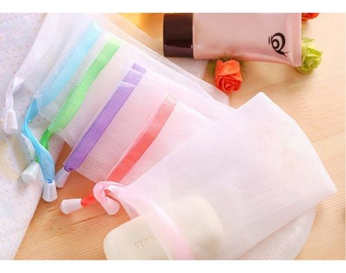 T 50 Bolsas Exfoliantes De Malla Con Cordón