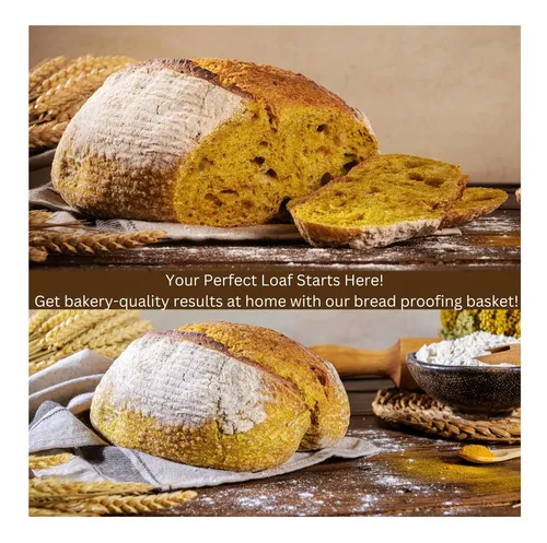 Kit De Inicio De Masa Madre Completa: Cesta Redonda De Pan Y
