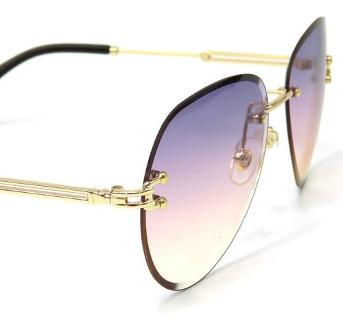 Óculos De Sol Feminino Presentegod Osf-21 Haste Roxo Desenho Roxoc5