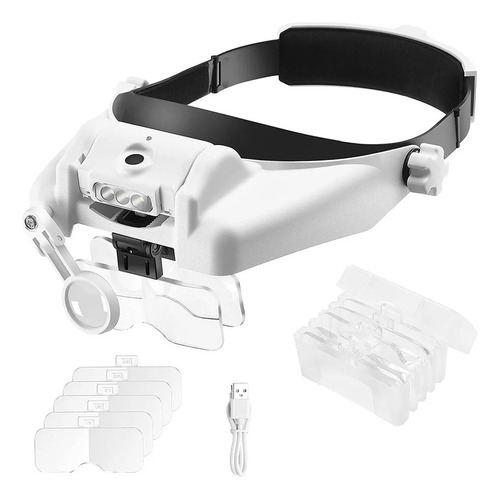 ^ Diadema Iluminada Con Aumento Y 6 Lentes