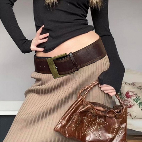 Cinturón Ancho For Mujer, Estilo Bohemio Clásico