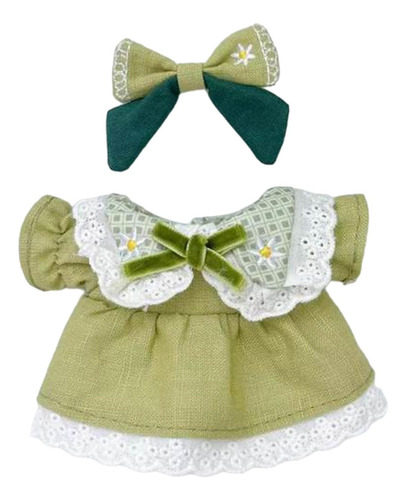 Vestido De Muñeca De Felpa Con Lazo Para El Pelo, Traje De