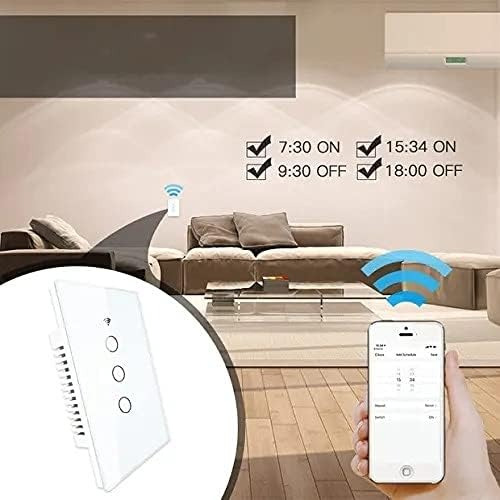 Interruptor Wifi Touch 1 Botão Tuya Alexa Sem Neutro Rf433