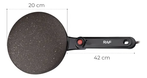 Sartén Crepera Panquequera Eléctrica Con Superficie Antiadherente 8  Sin Aceite Temperatura Inteligente - R.5209b