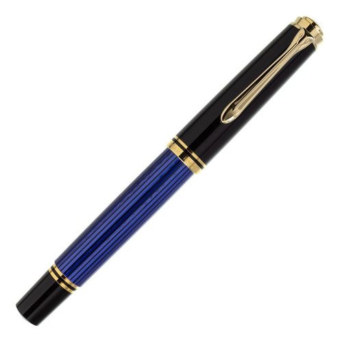 Caneta Tinteiro Pelikan M600 Black Blue Pena M Cor da tinta Opcinal Cor do exterior Azul