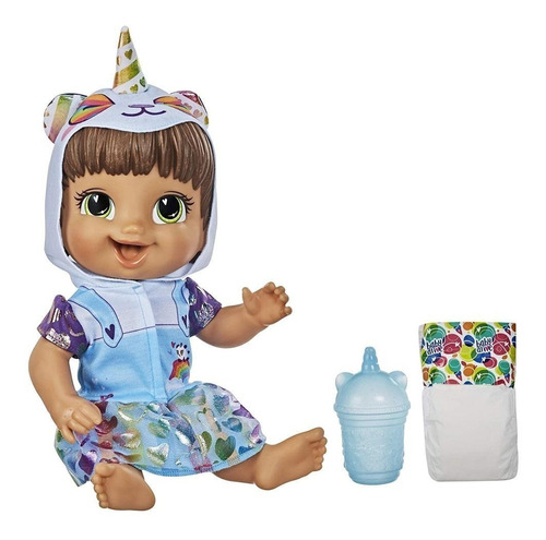 Baby Alive Muñeca Tinycorns Morena O Rubia Unicornio Hasbro