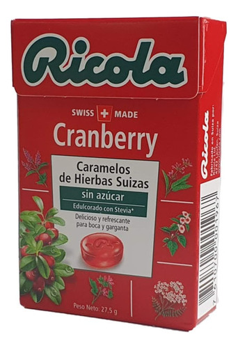 Caramelo Ricola Arandano Sin Azucar X 27.5g