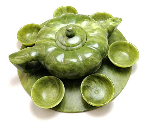Juegos De Teteras Y Tazas Hechas A Mano De Jade Verde Natura