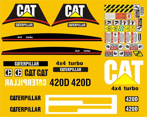 Calcomanías Para Retroexcavadora 420d Opción 1