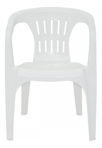Imagem 2 de 3 de Poltrona Atalaia Tramontina Plastica Branca