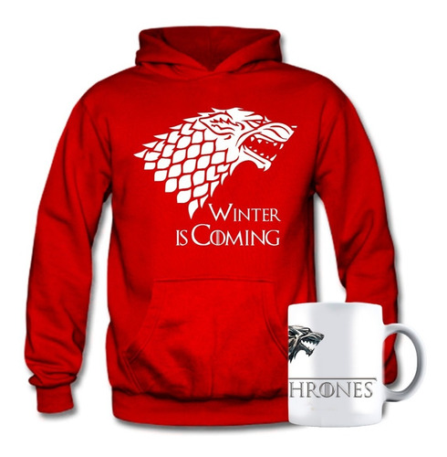 Poleron Estampado Game Of Thrones + Taza Mug 