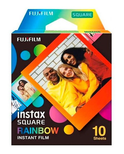 Cartucho Instax Square Rainbow 10 Hojas Fujifilm